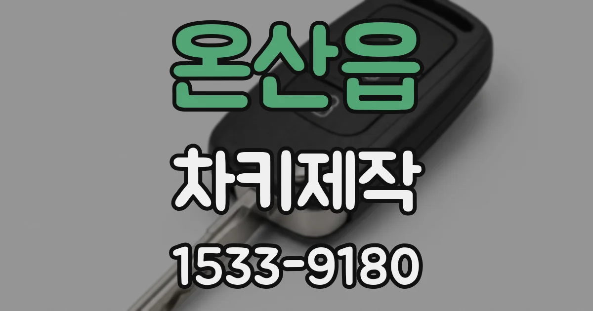 온산읍 차키제작