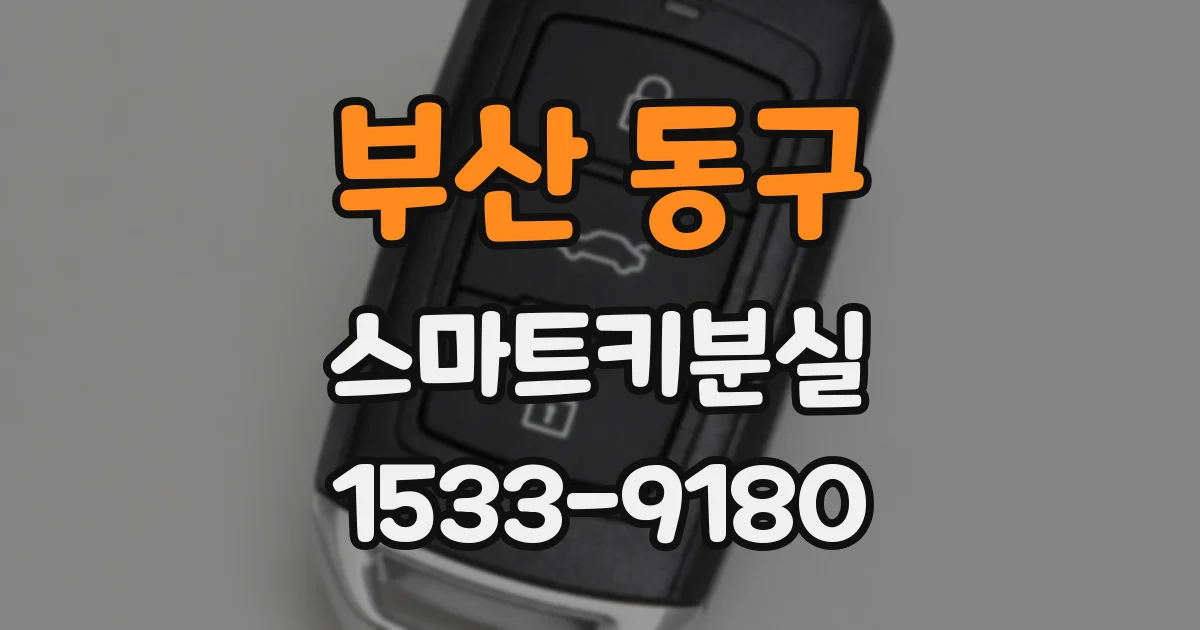 부산 동구 스마트키분실