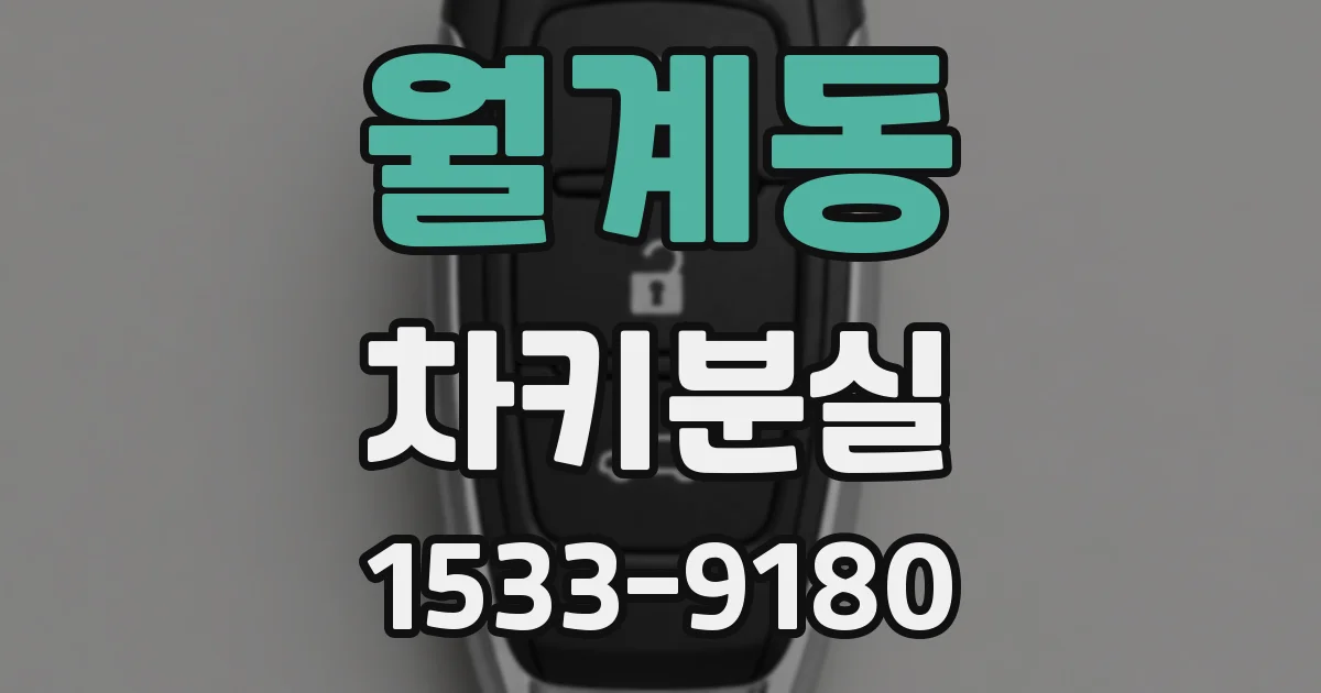 월계동 차키분실