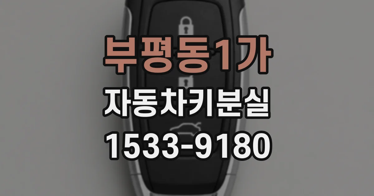 부평동1가 자동차키분실