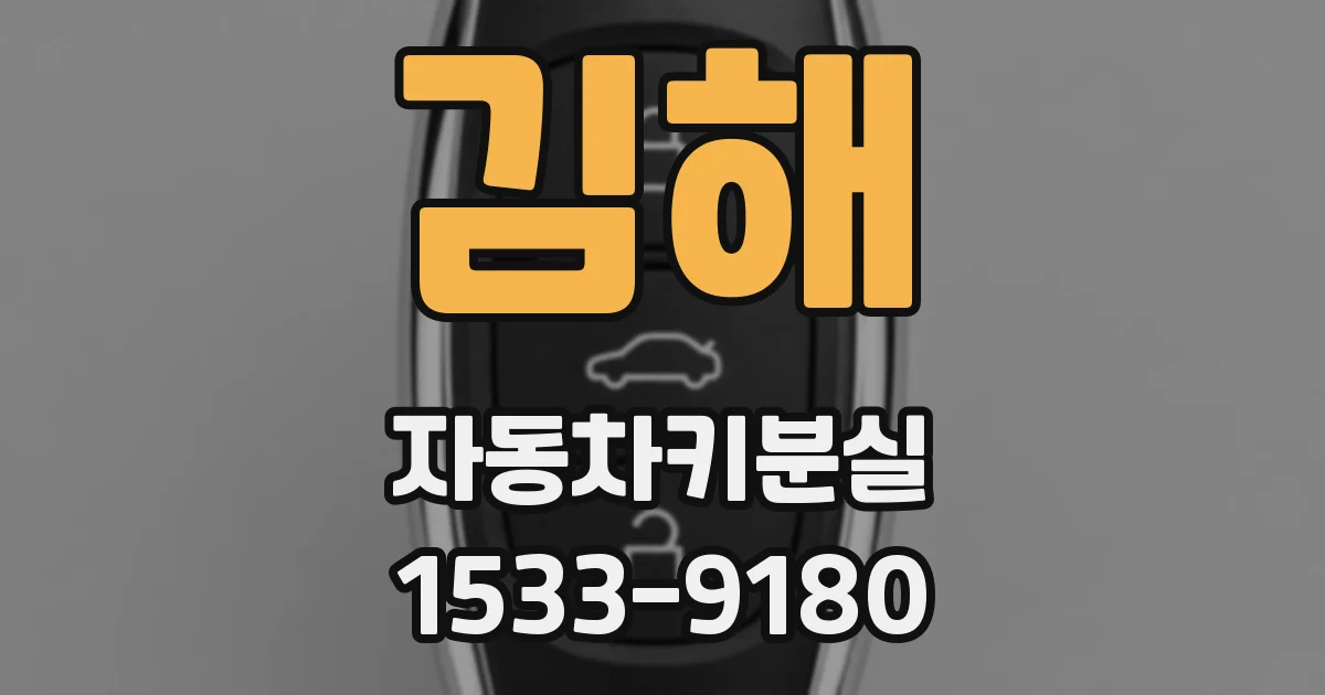 김해 자동차키분실