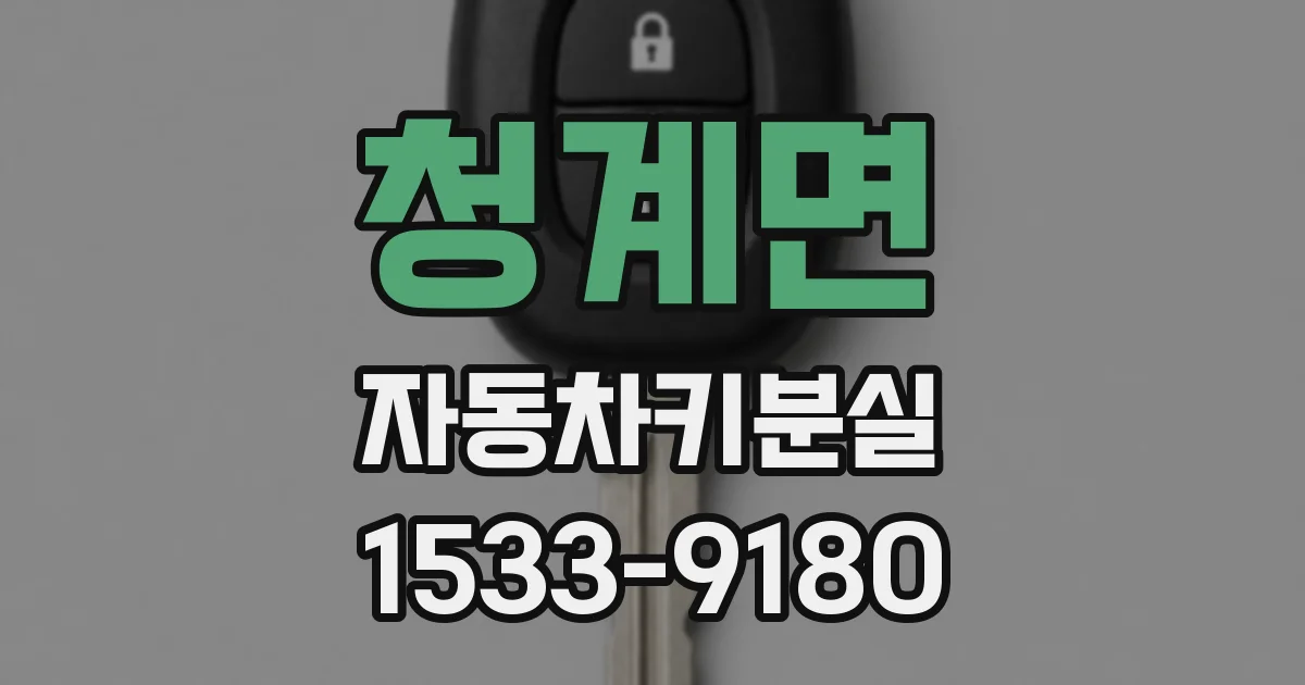 청계면 자동차키분실