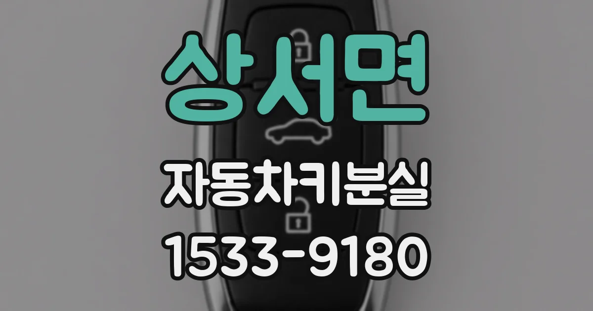 상서면 자동차키분실