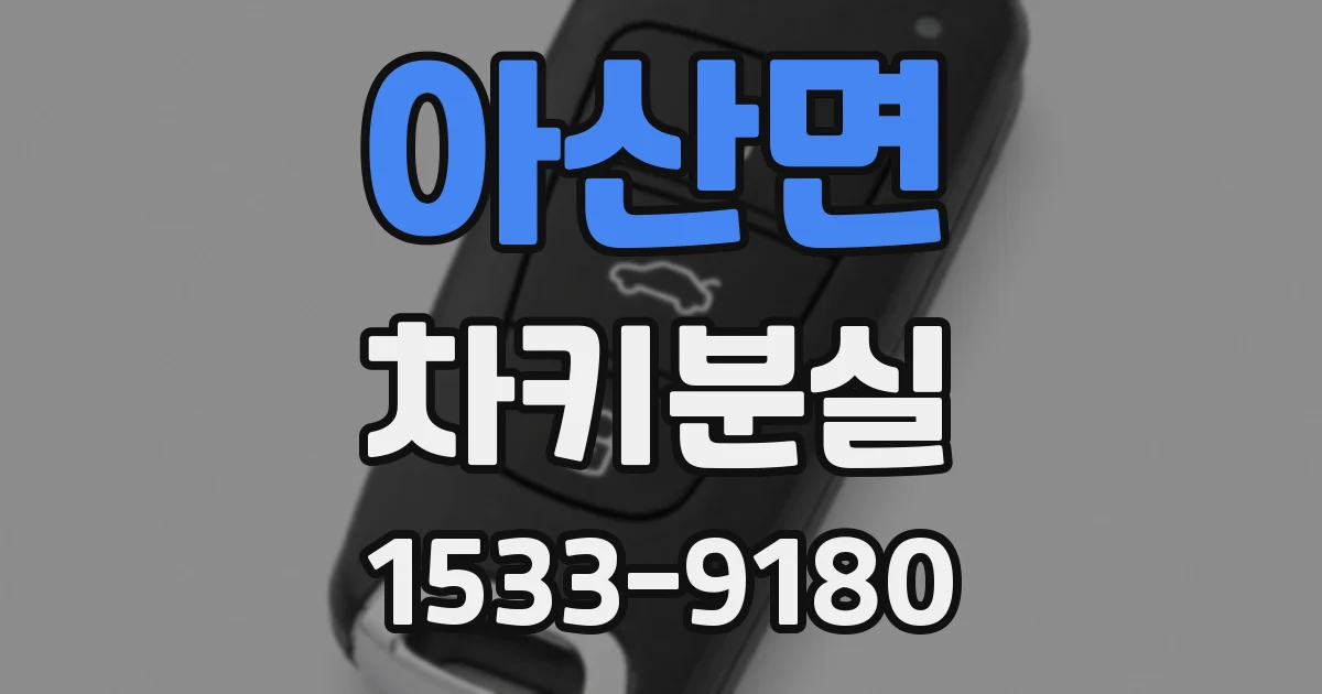 아산면 차키분실