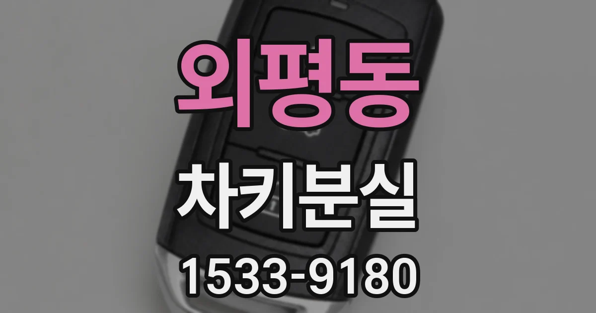 외평동 차키분실