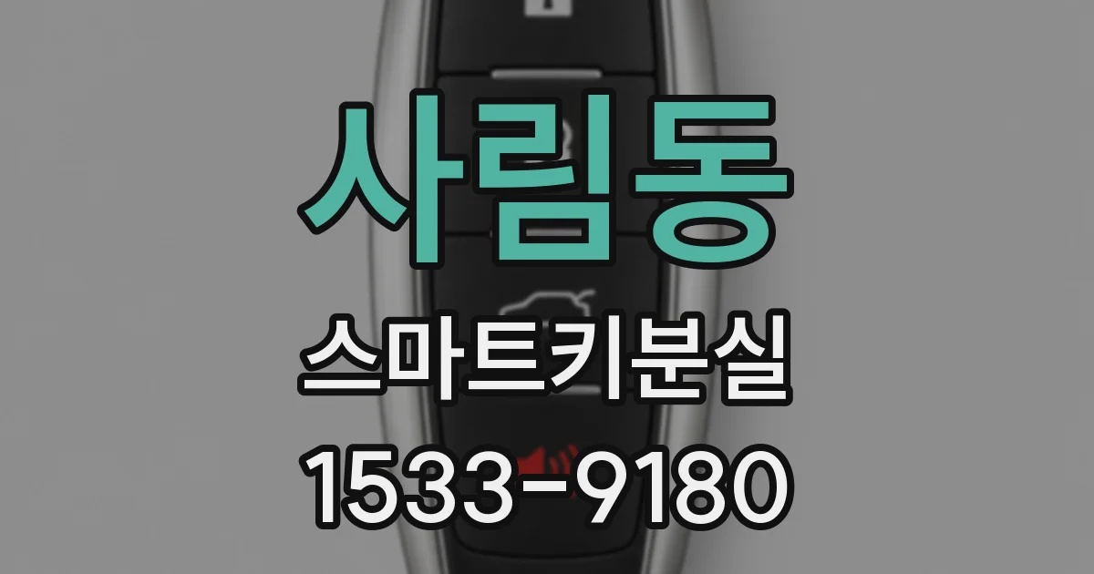 사림동 스마트키분실