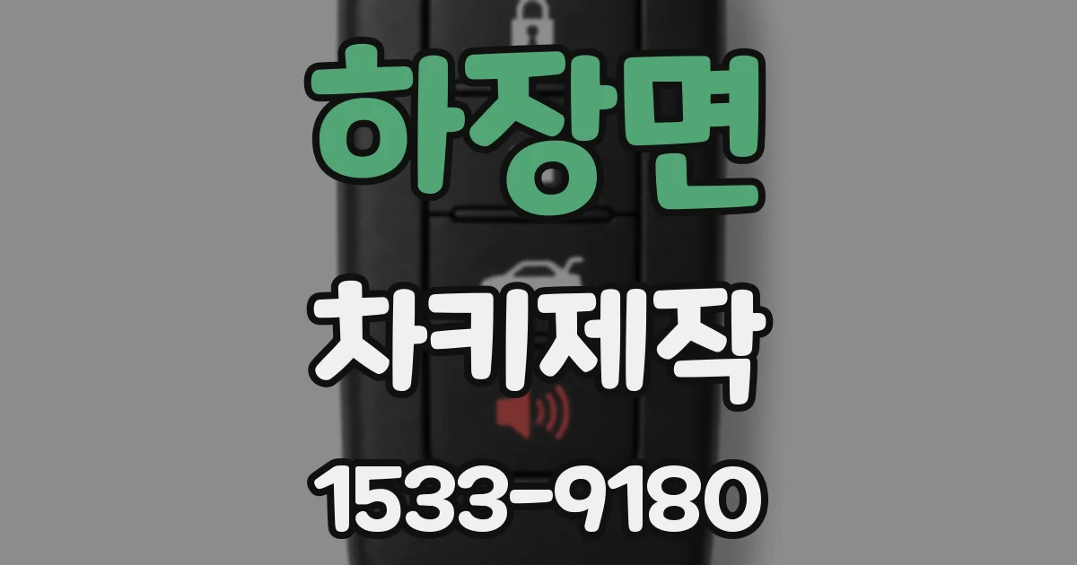 하장면 차키제작