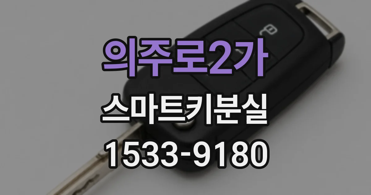 의주로2가 스마트키분실