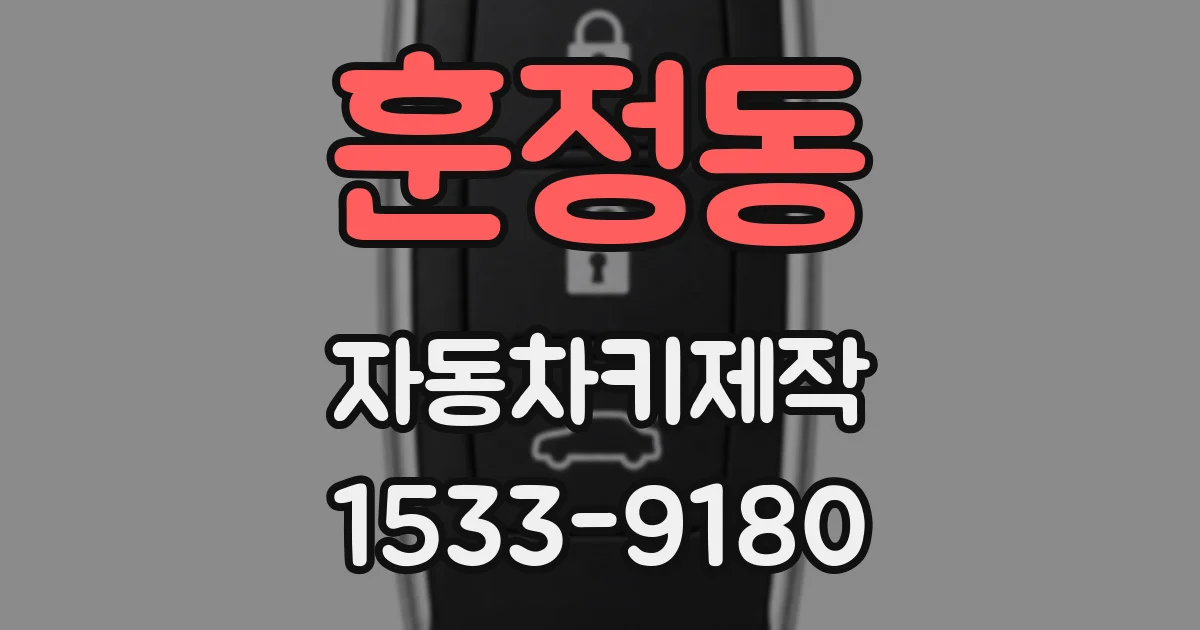 훈정동 자동차키제작