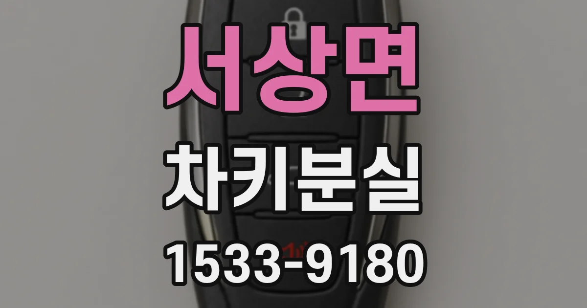 서상면 차키분실