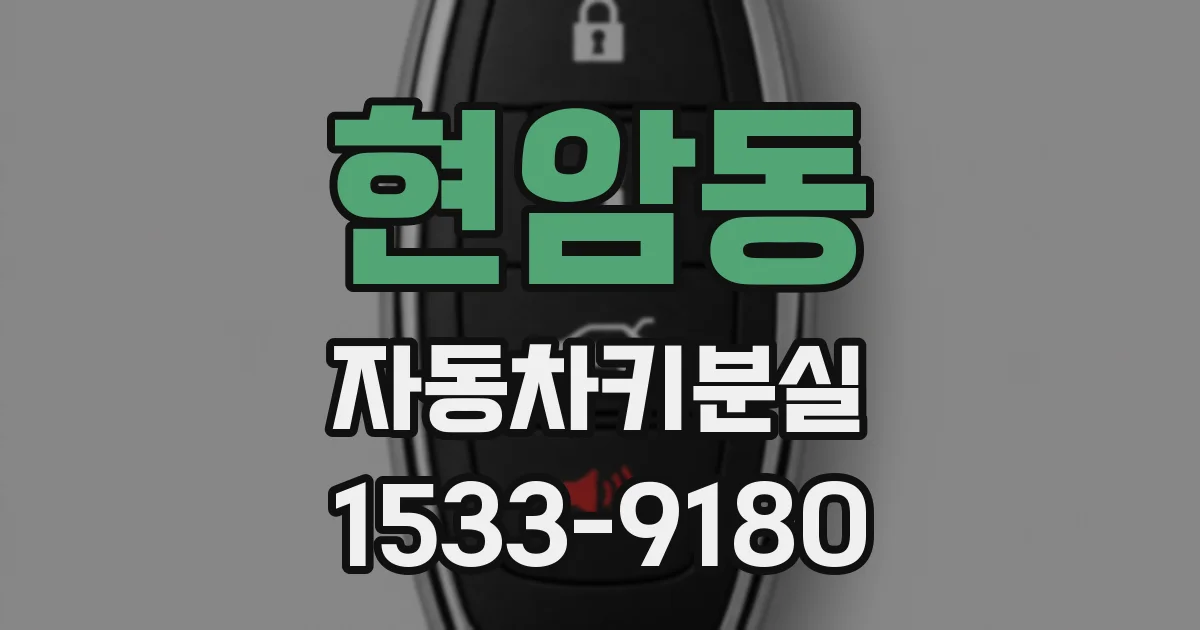 현암동 자동차키분실