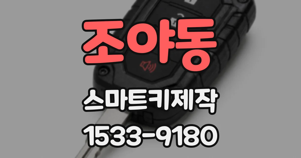 조야동 스마트키제작