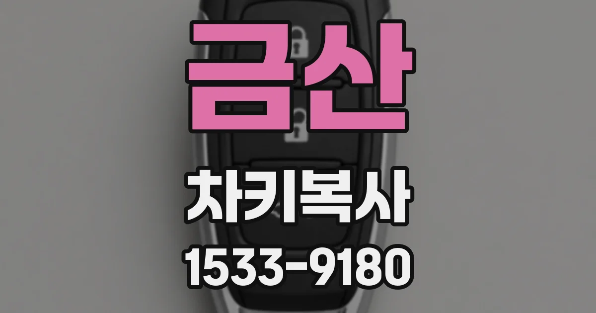 금산 차키복사