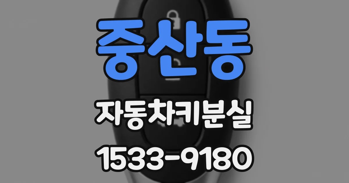 중산동 자동차키분실