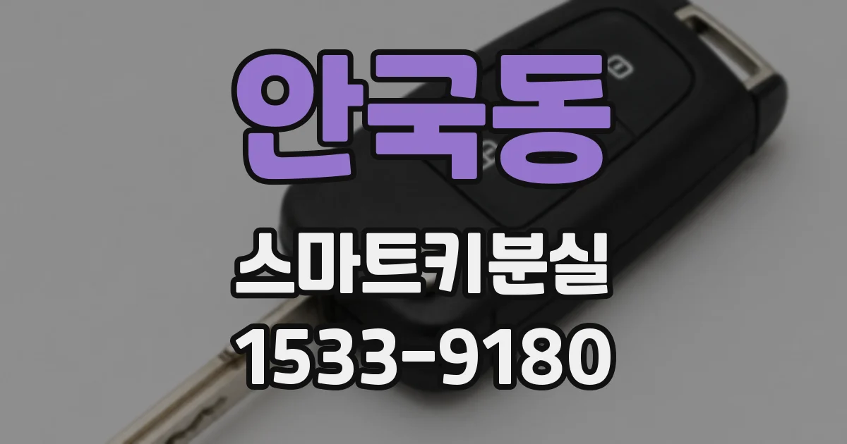 안국동 스마트키분실