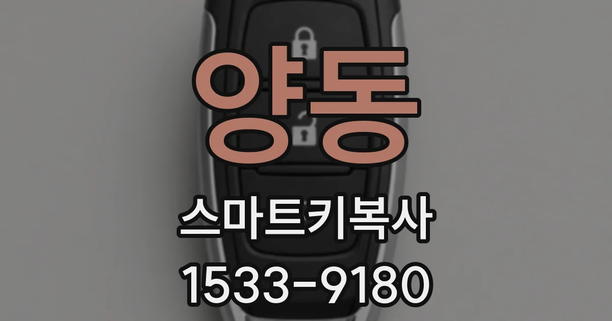 양동 스마트키복사