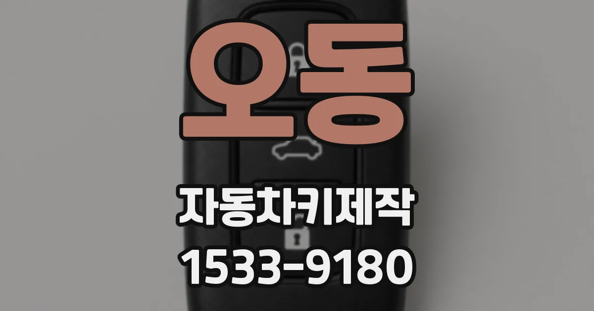 오동 자동차키제작