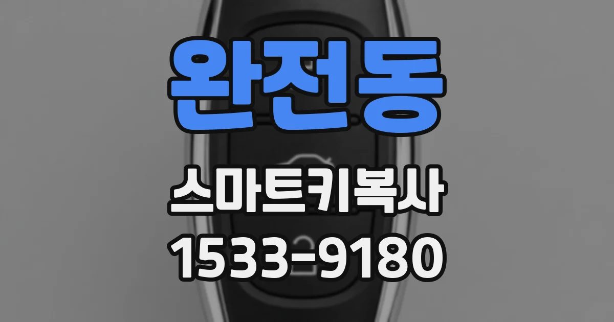완전동 스마트키복사