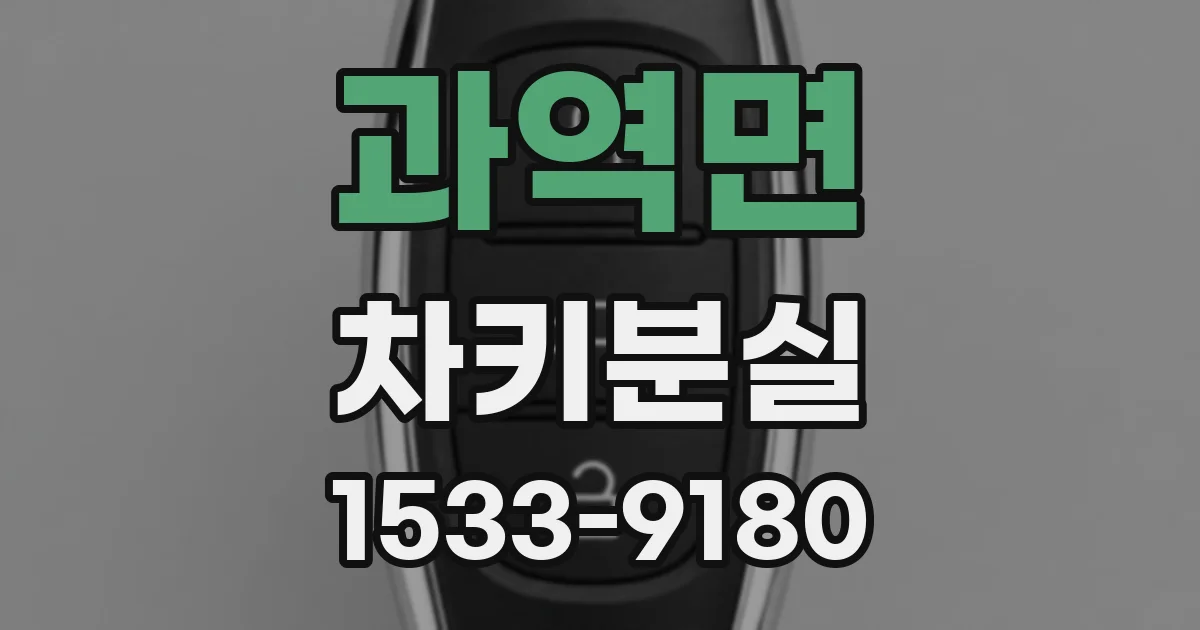 과역면 차키분실