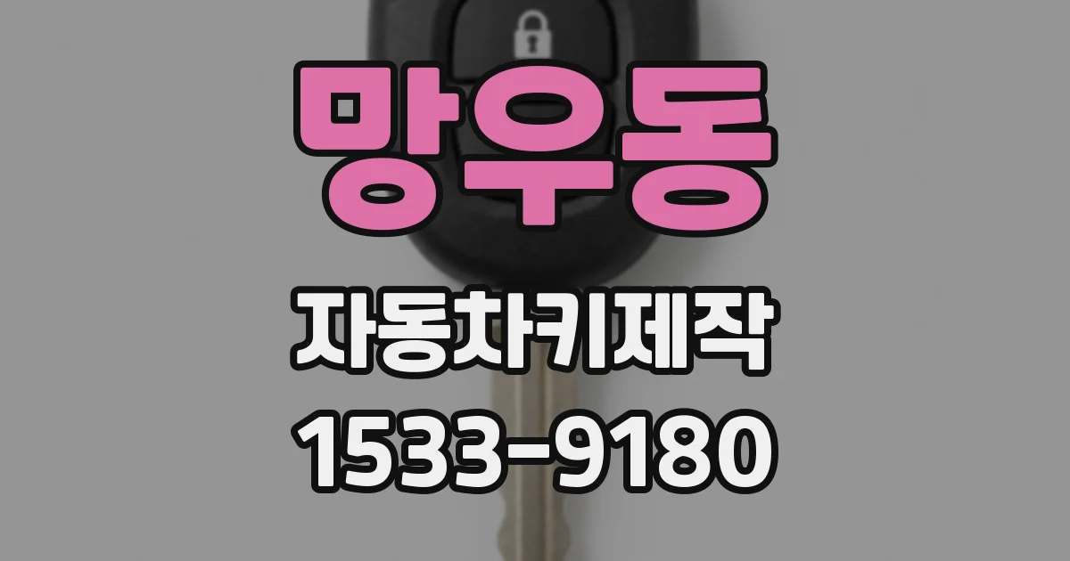 망우동 자동차키제작