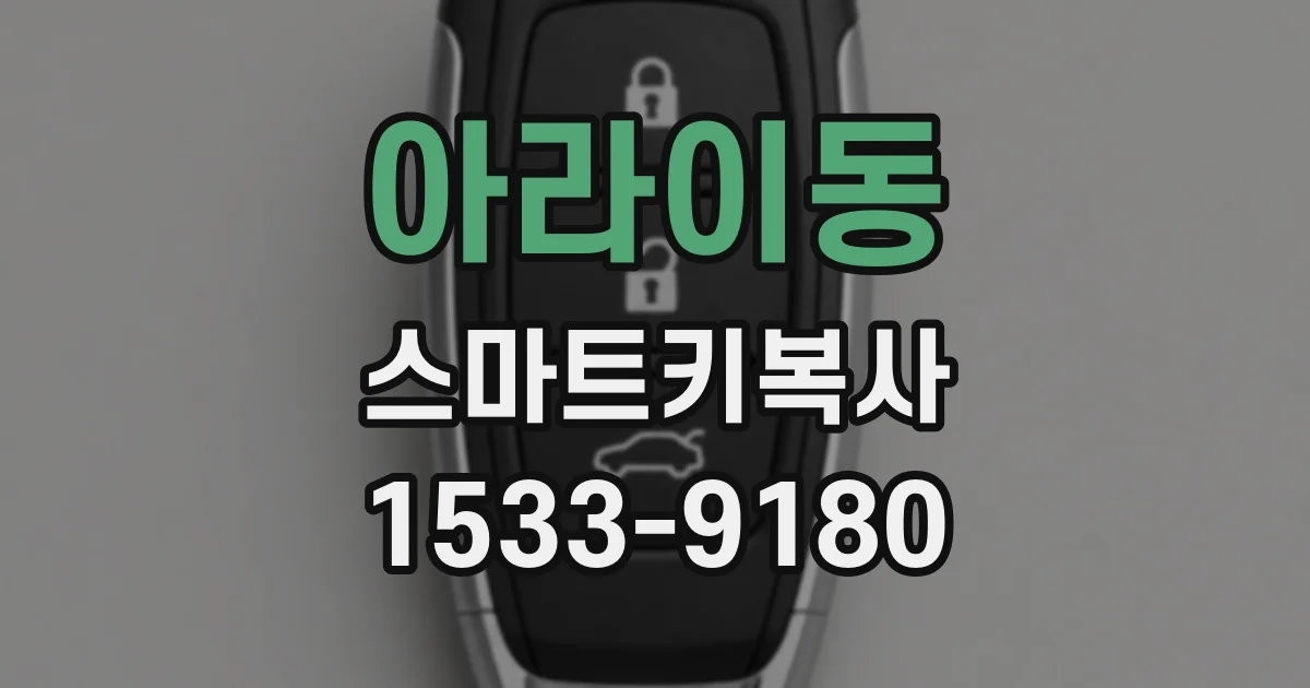 아라이동 스마트키복사