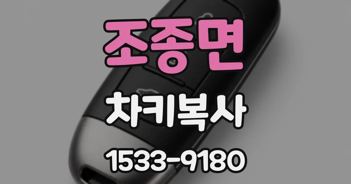 조종면 차키복사