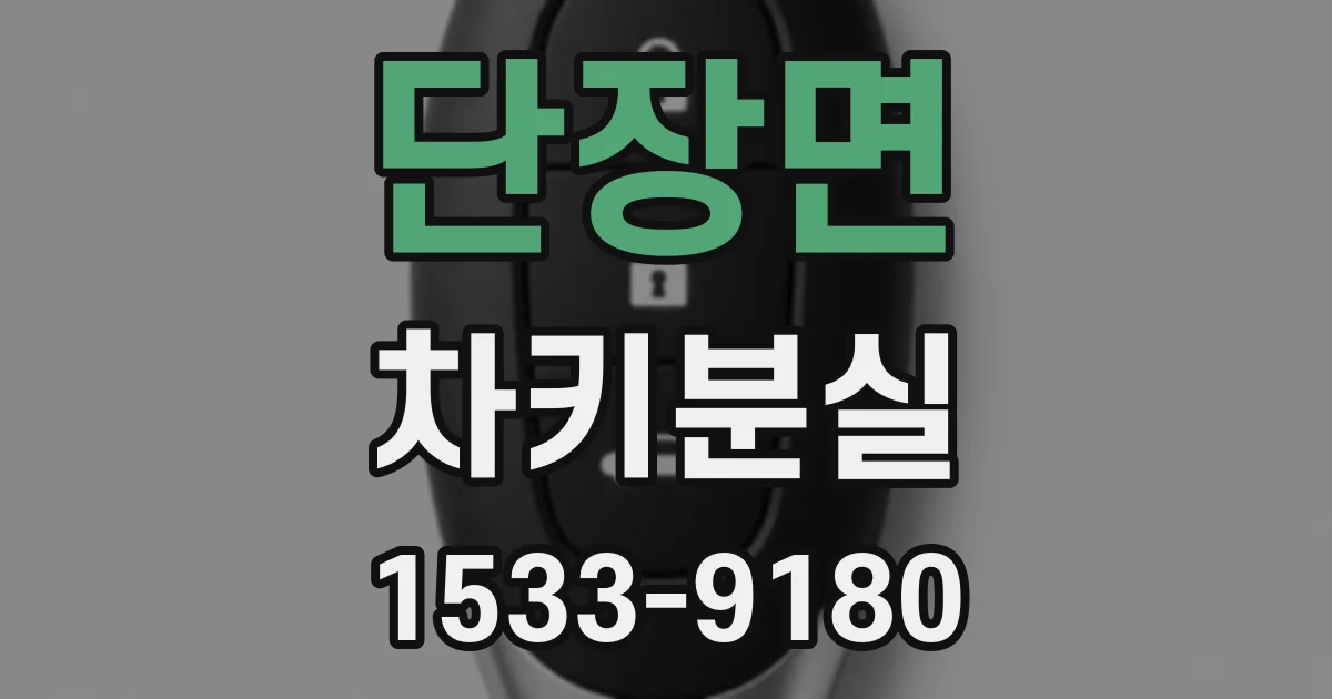 단장면 차키분실
