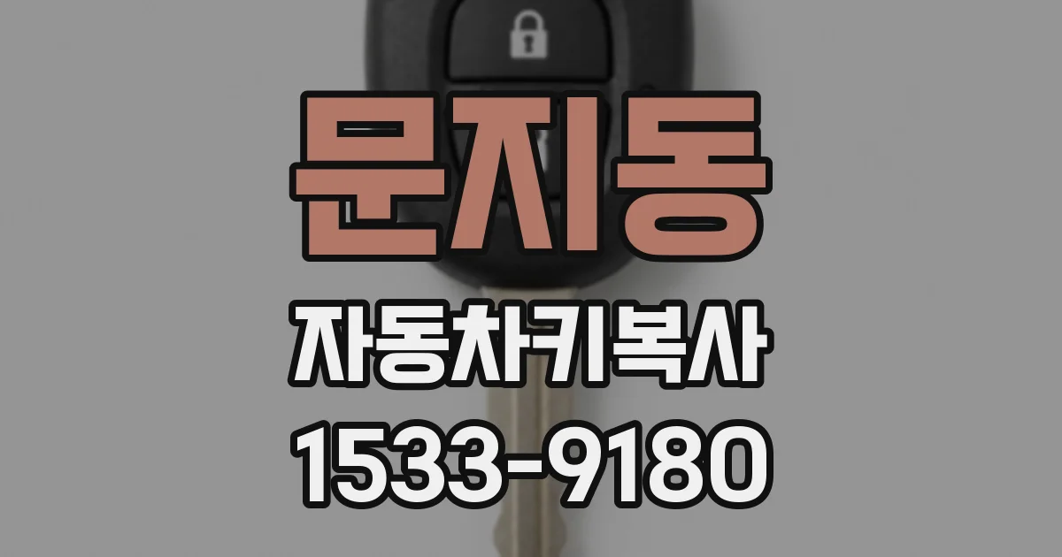 문지동 자동차키복사