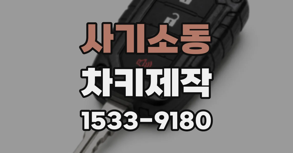 사기소동 차키제작