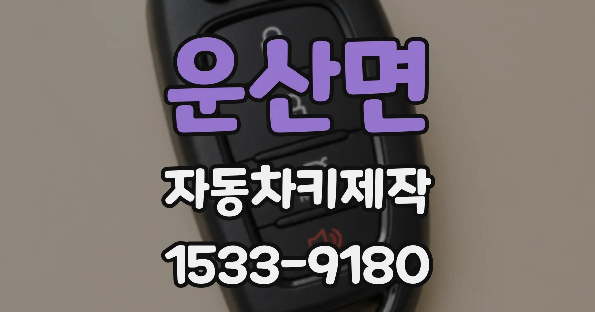 운산면 자동차키제작