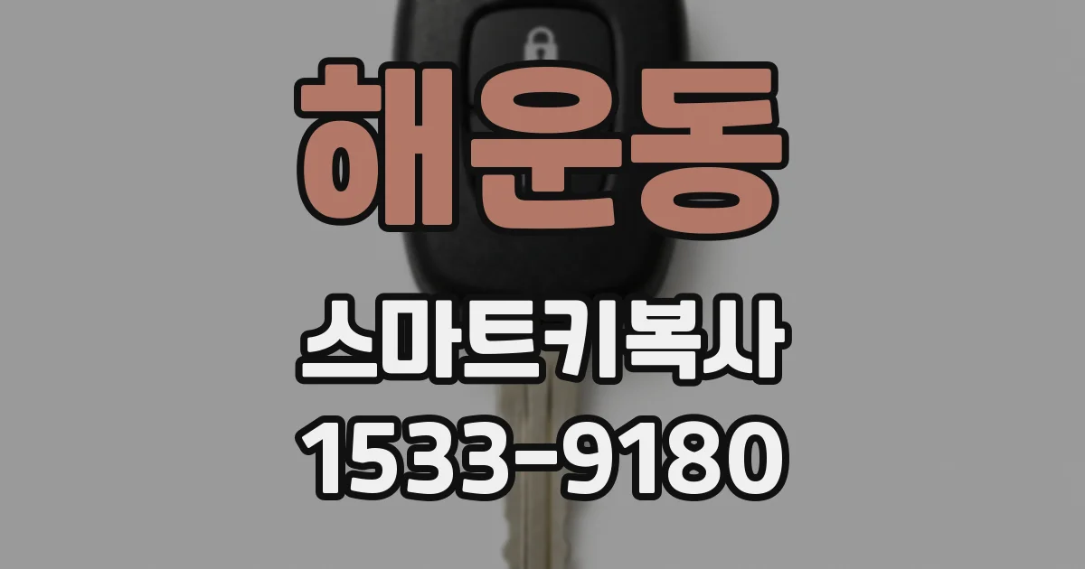 해운동 스마트키복사