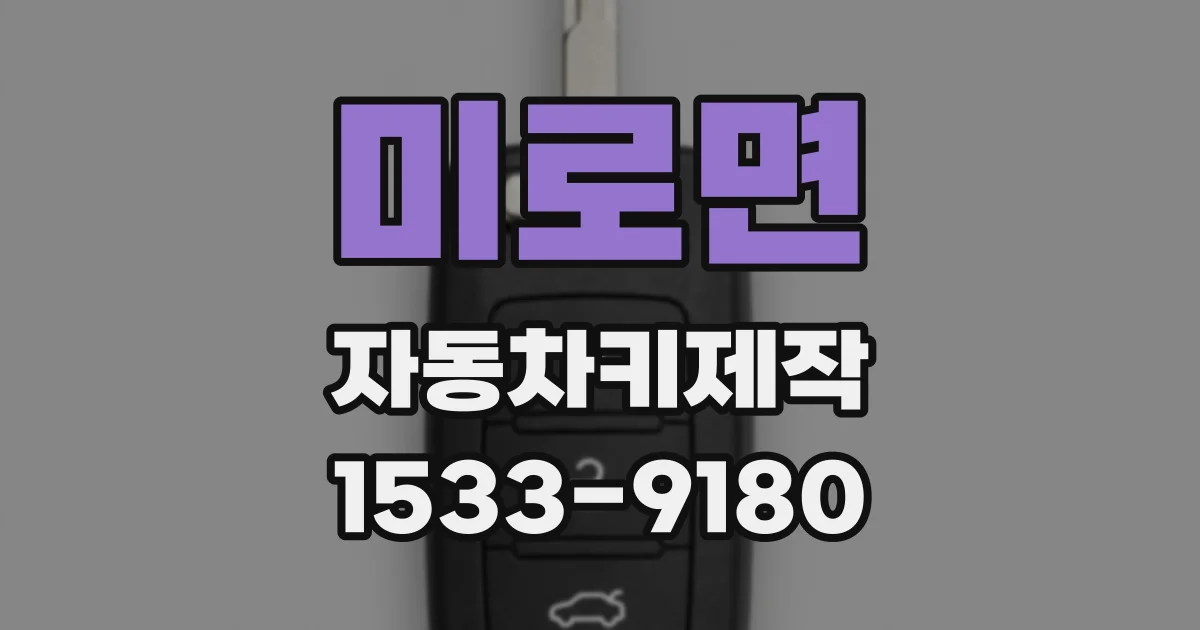 미로면 자동차키제작