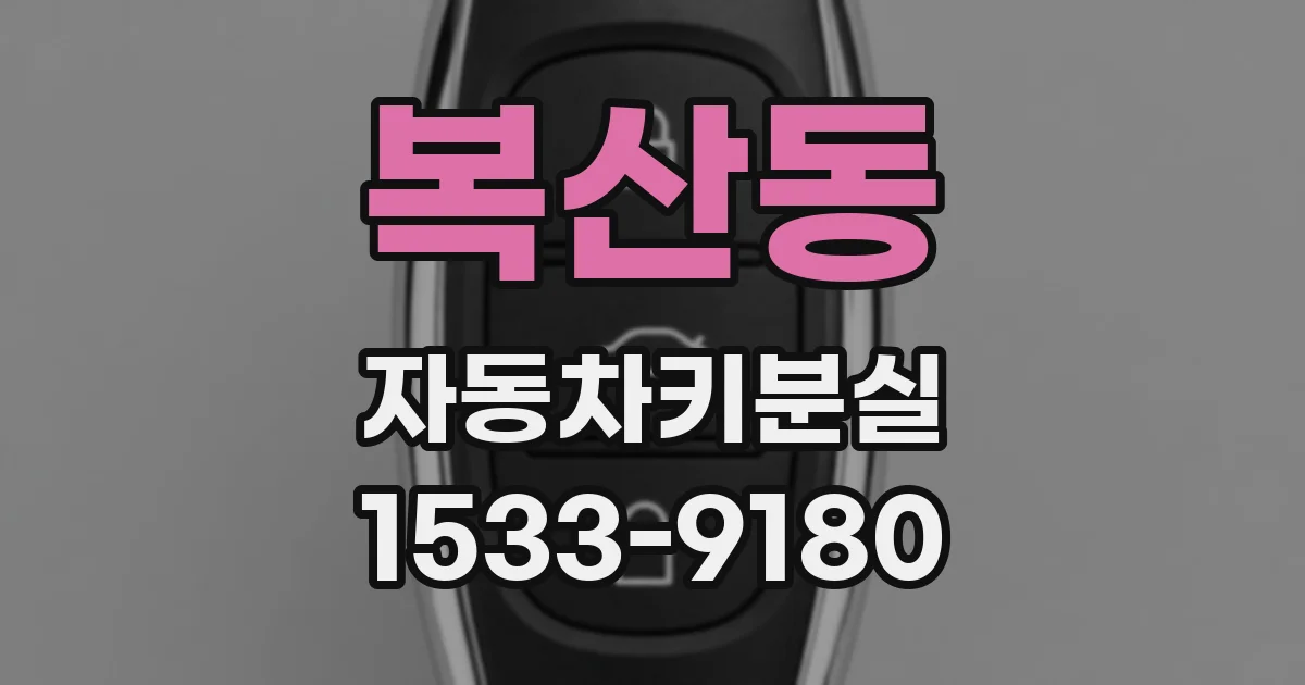 복산동 자동차키분실