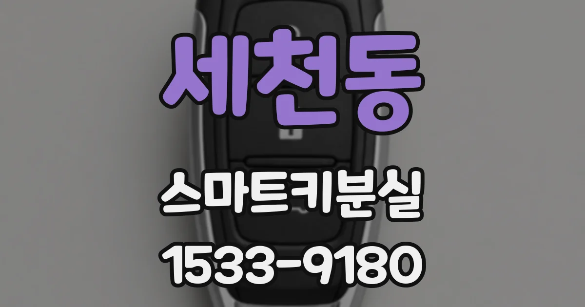 세천동 스마트키분실
