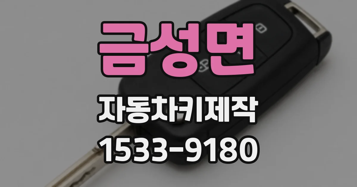 금성면 자동차키제작