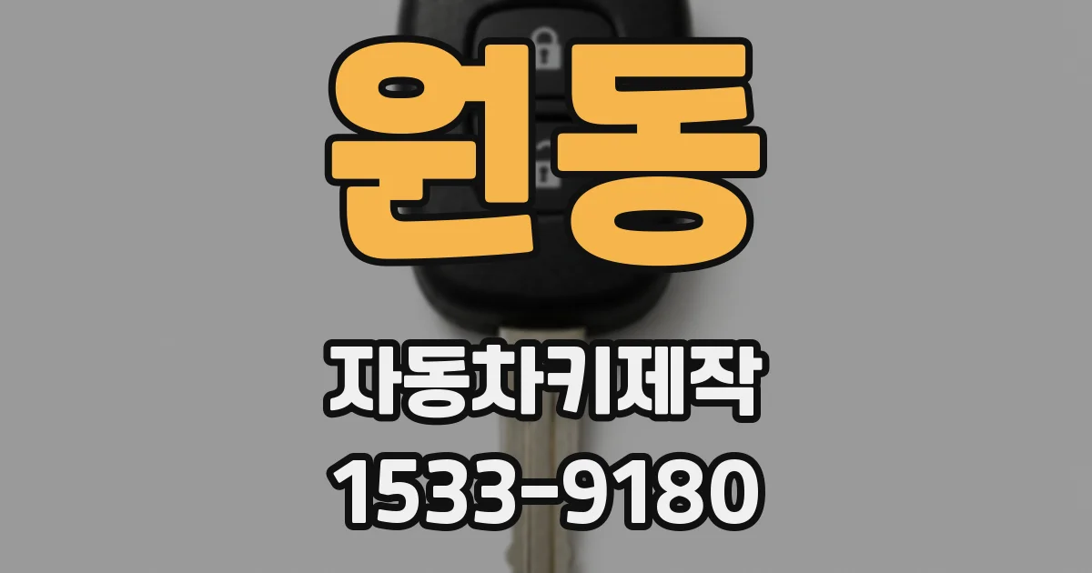 원동 자동차키제작