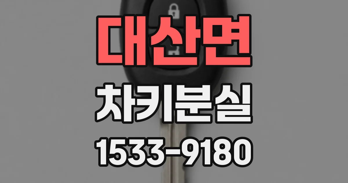 대산면 차키분실