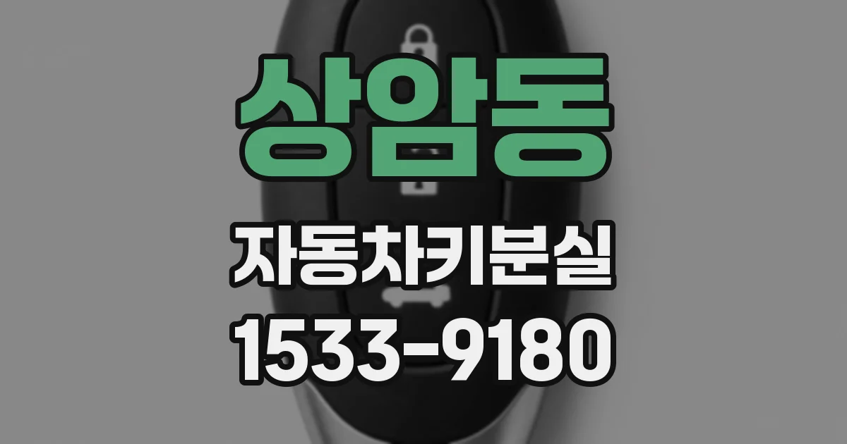 상암동 자동차키분실