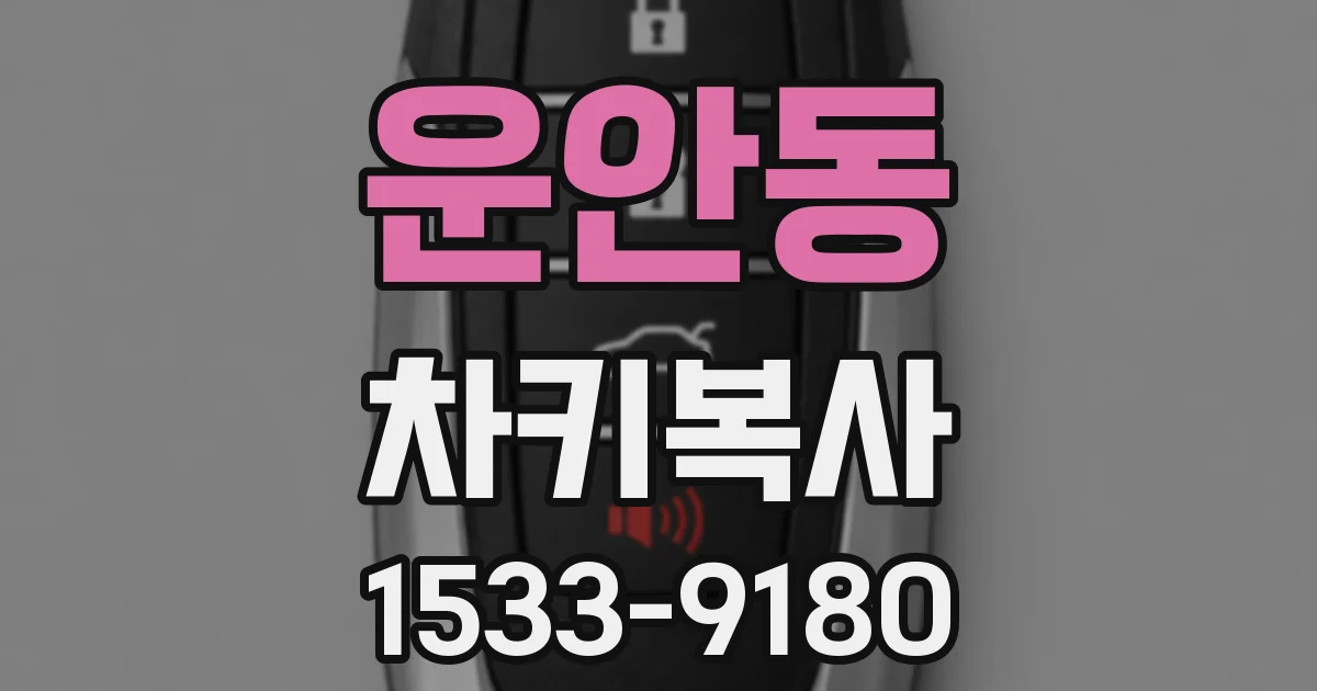 운안동 차키복사
