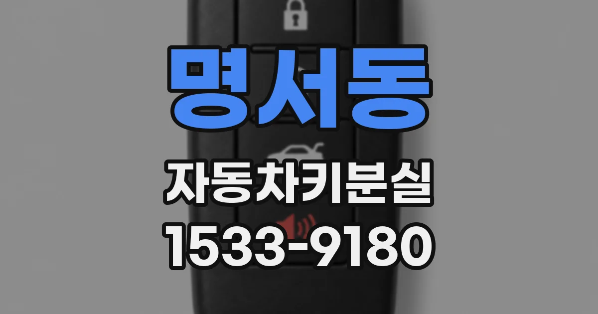 명서동 자동차키분실
