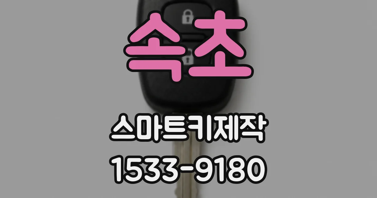 속초 스마트키제작