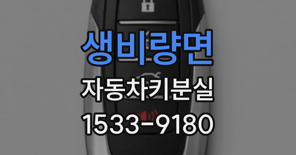 생비량면 자동차키분실