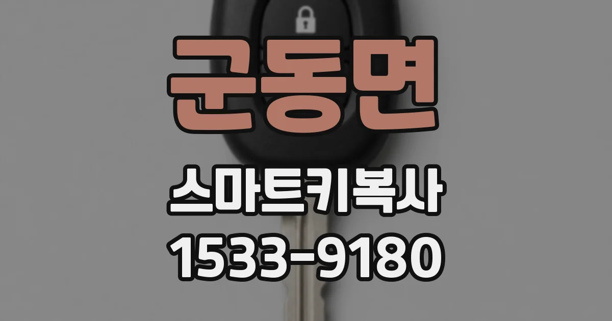 군동면 스마트키복사