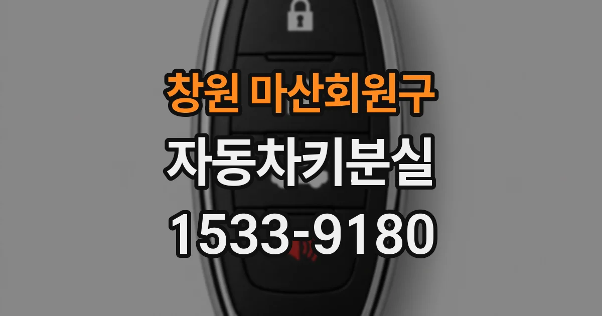 창원 마산회원구 자동차키분실
