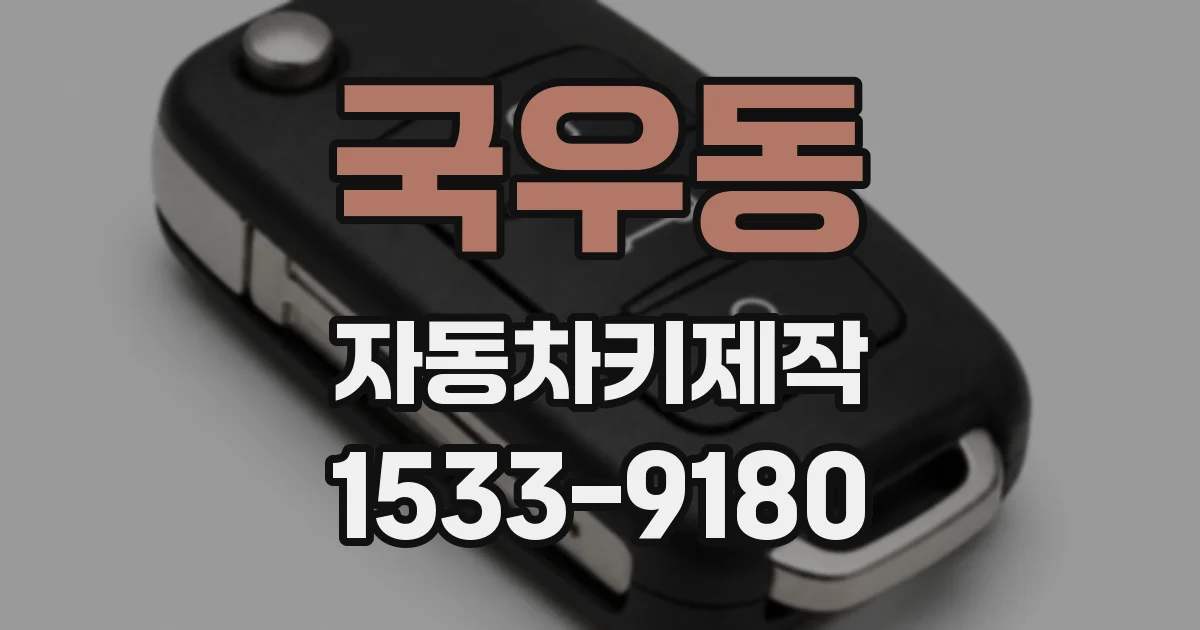 국우동 자동차키제작