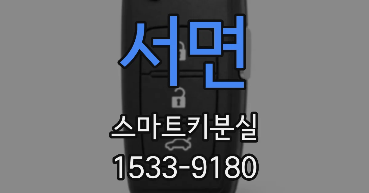 서면 스마트키분실