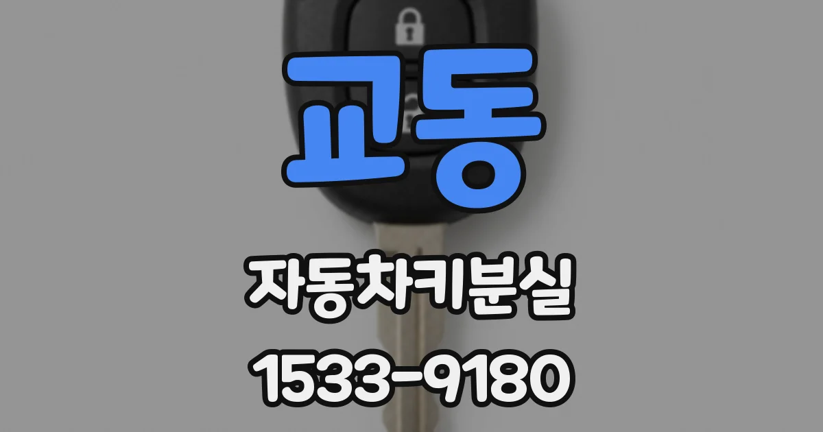 교동 자동차키분실