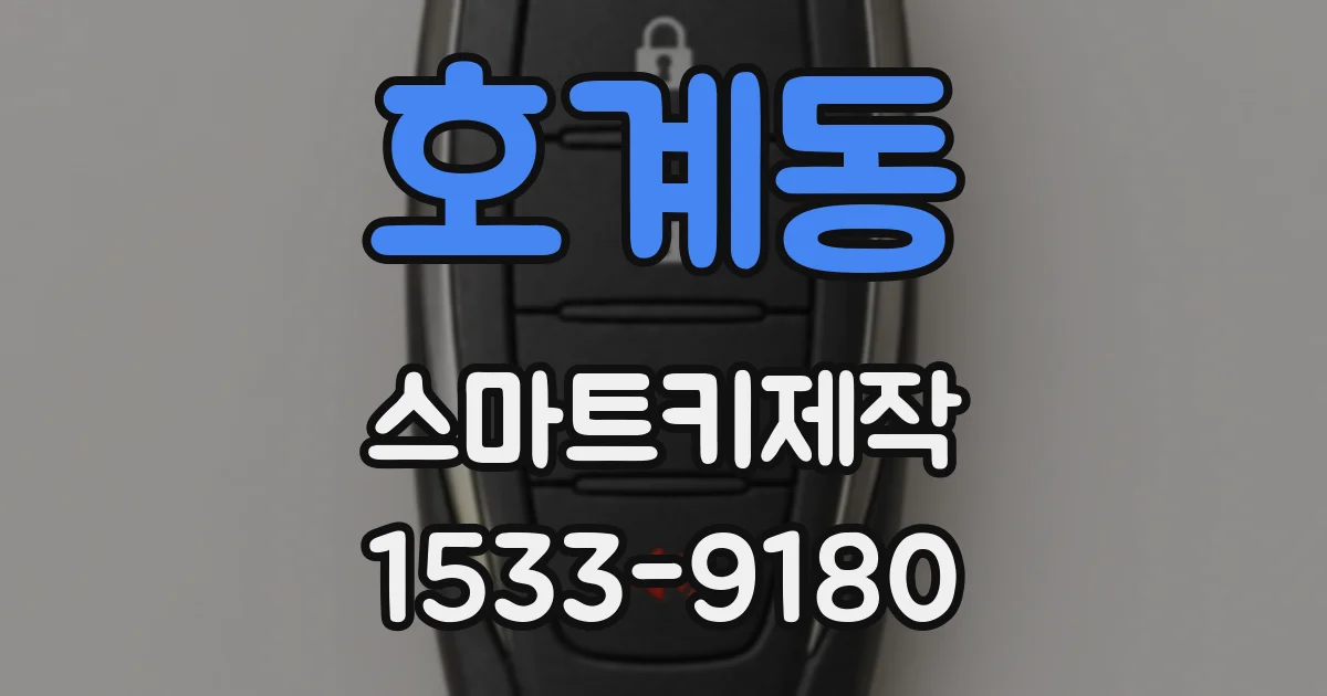 호계동 스마트키제작