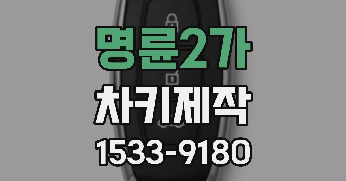 명륜2가 차키제작