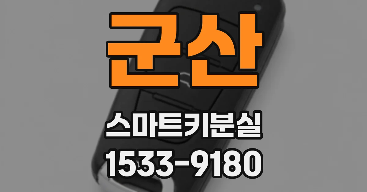 군산 스마트키분실